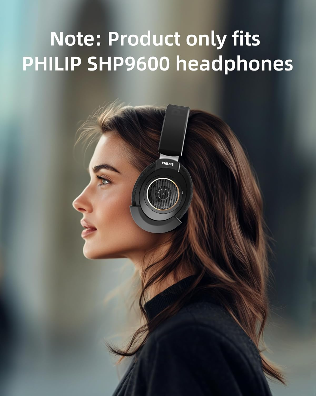 YOCOWOCO Aptx Wireless Bluetooth 5.2 Adapter for Philips SHP9600 Headphones with Mic/Volume Control, Black