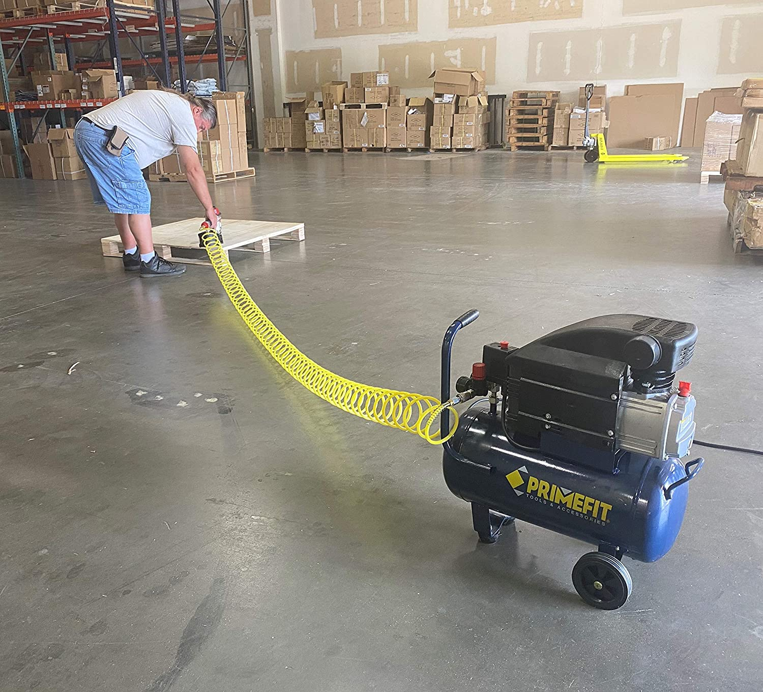 Primefit Pri-6044 IK1016S-20 Deluxe 1/4" Air Compressor Accessory Kit Including 1/4" Recoil Airhose