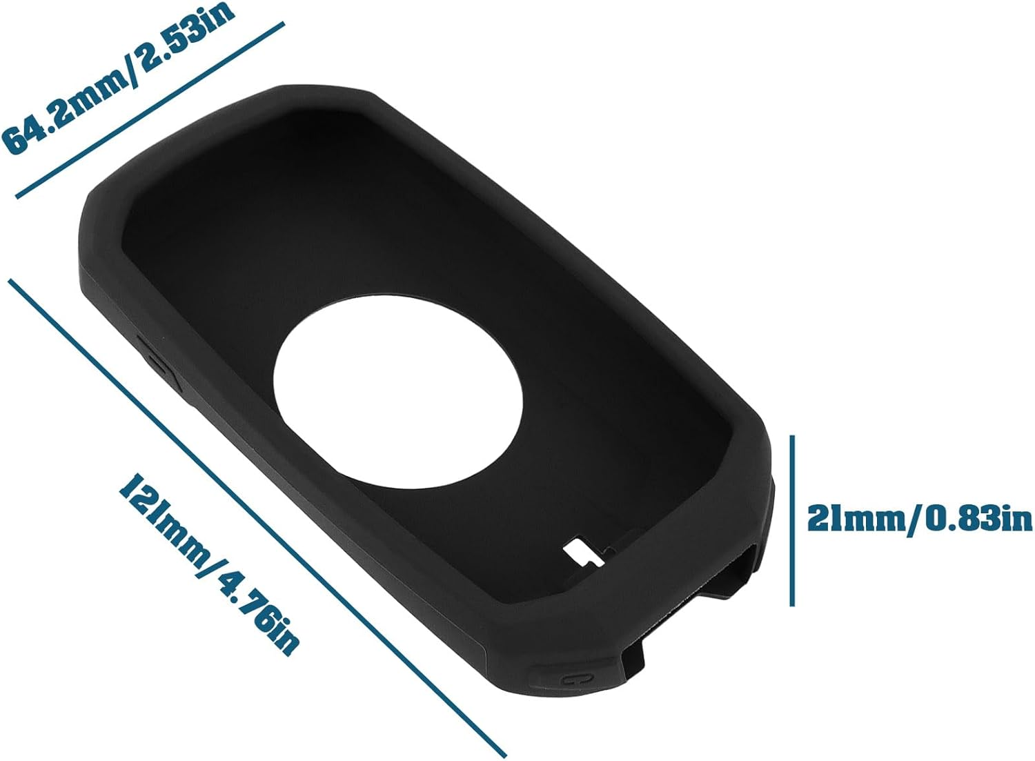 1X Silicone Cover Case Compatible with Garmin Edge 1050 Cycling Computer Protective Silicone Portable Waterproof and Shockproof Case, Black