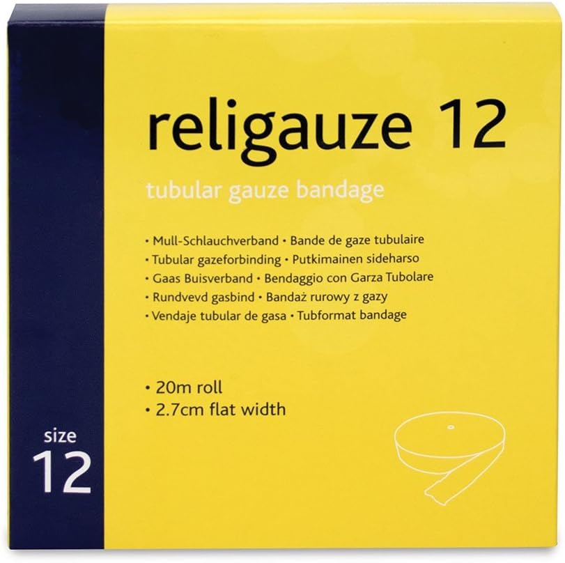Reliance Medical Religrip Band Aid Tubular Gauze - Cotton Retention Bandage, Secure Wound Dressing for Bandaging Fingers and Toes, Size 2.7 Cm Width (20 M Uncut Roll) image number 1