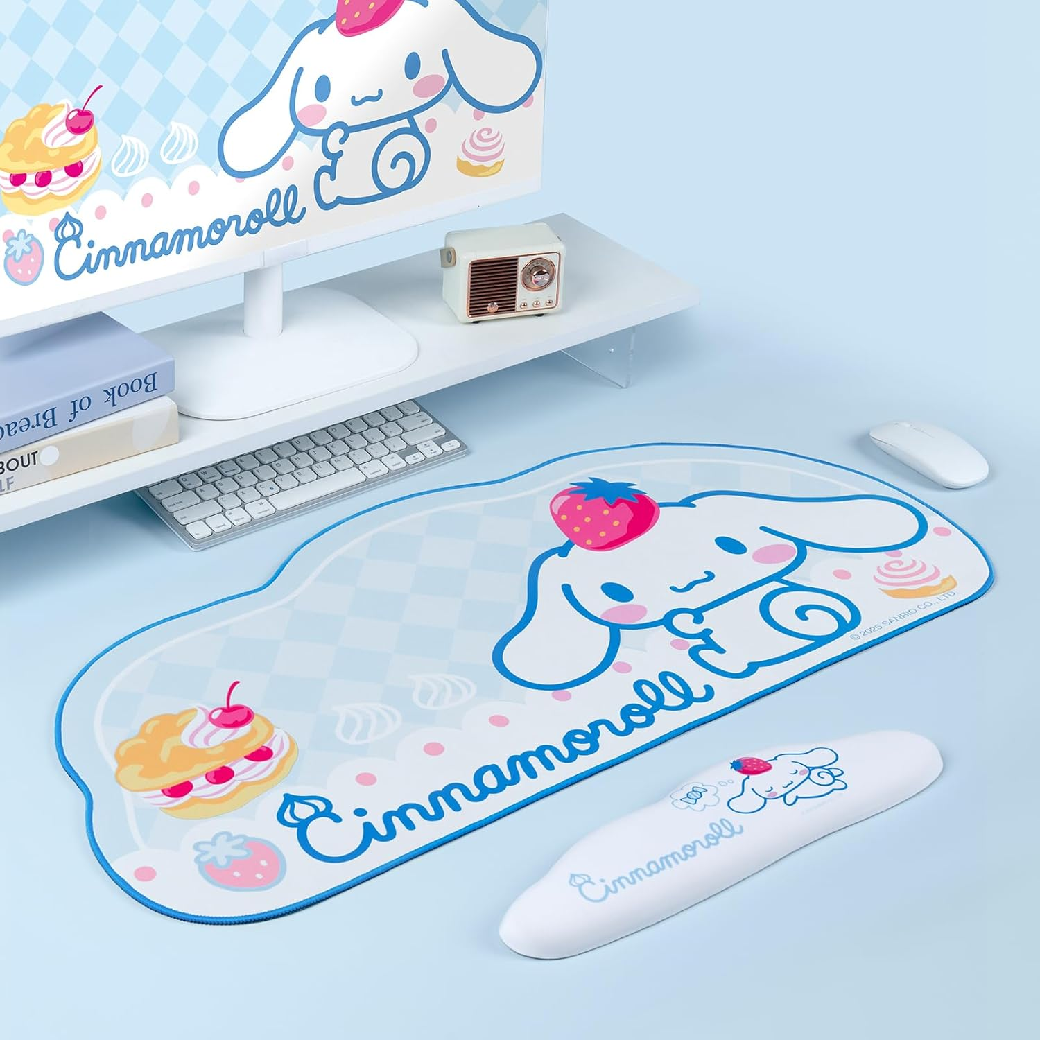 Kuitmor Kawaii Anime Dog Mouse Pad, Non-Slip Waterproof Desk Mat for Keyboard, Durable Large Extended Mouse Pad with Cloud Shape Edge for Office Gaming - DEG image number 6