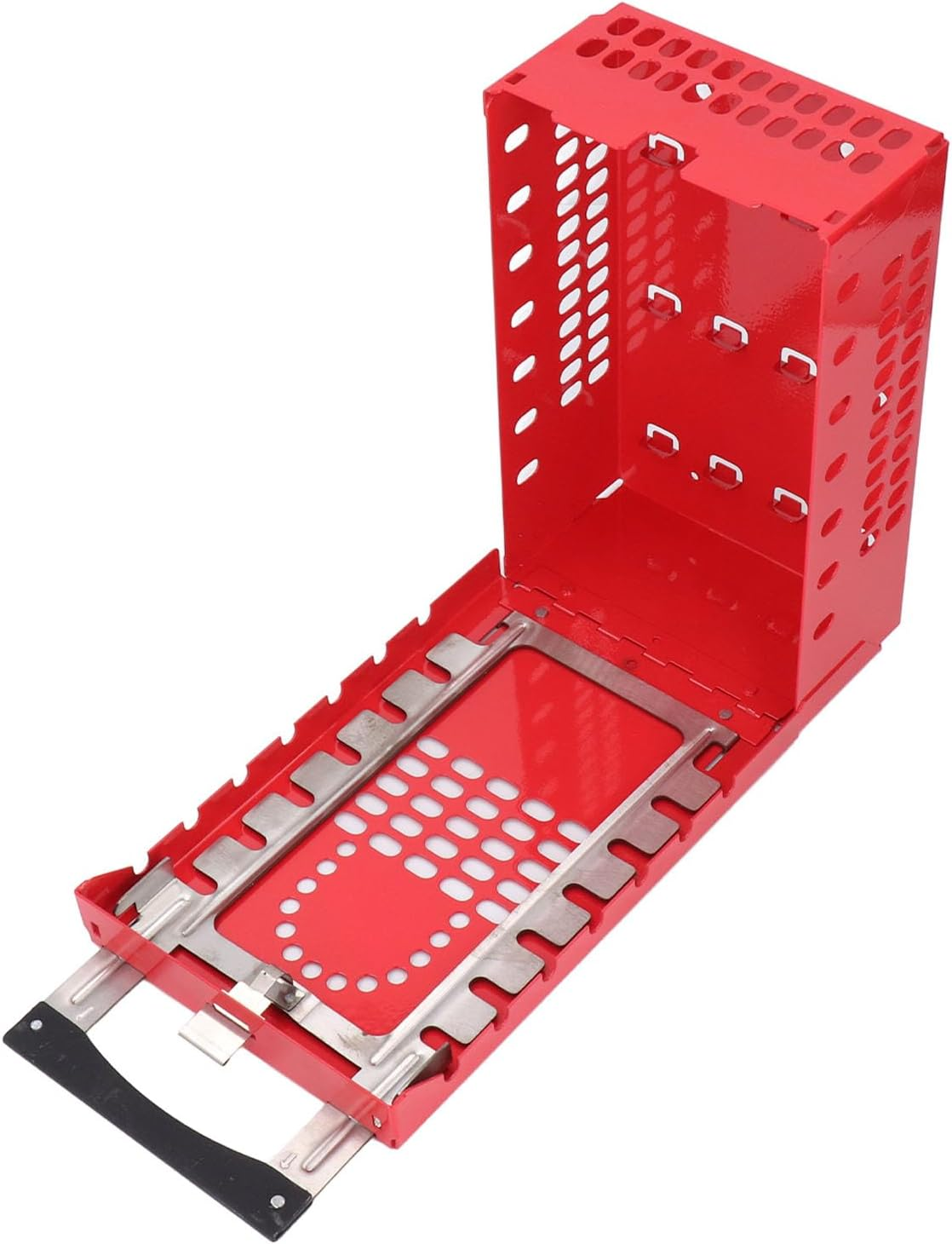 Lockout Tagout Group Lock Box, Portable Safety Group Padlock Box, Premium Loto Group Box, for OSHA Compliant Group Loto Procedures, 14 Padlocks Capacity(Red)