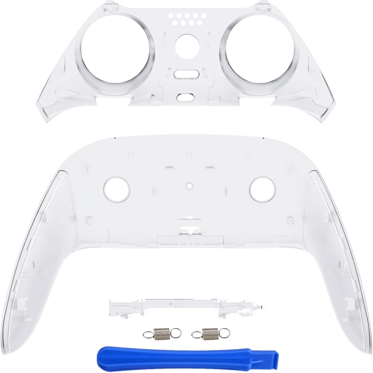 Extremerate Top Bottom Decorative Trim Shell Compatible with Ps5 Edge Controller DIY Replacement Front Back Clip Shell, Custom Emerald Green Plates Cover Compatible with Ps5 Edge Controller