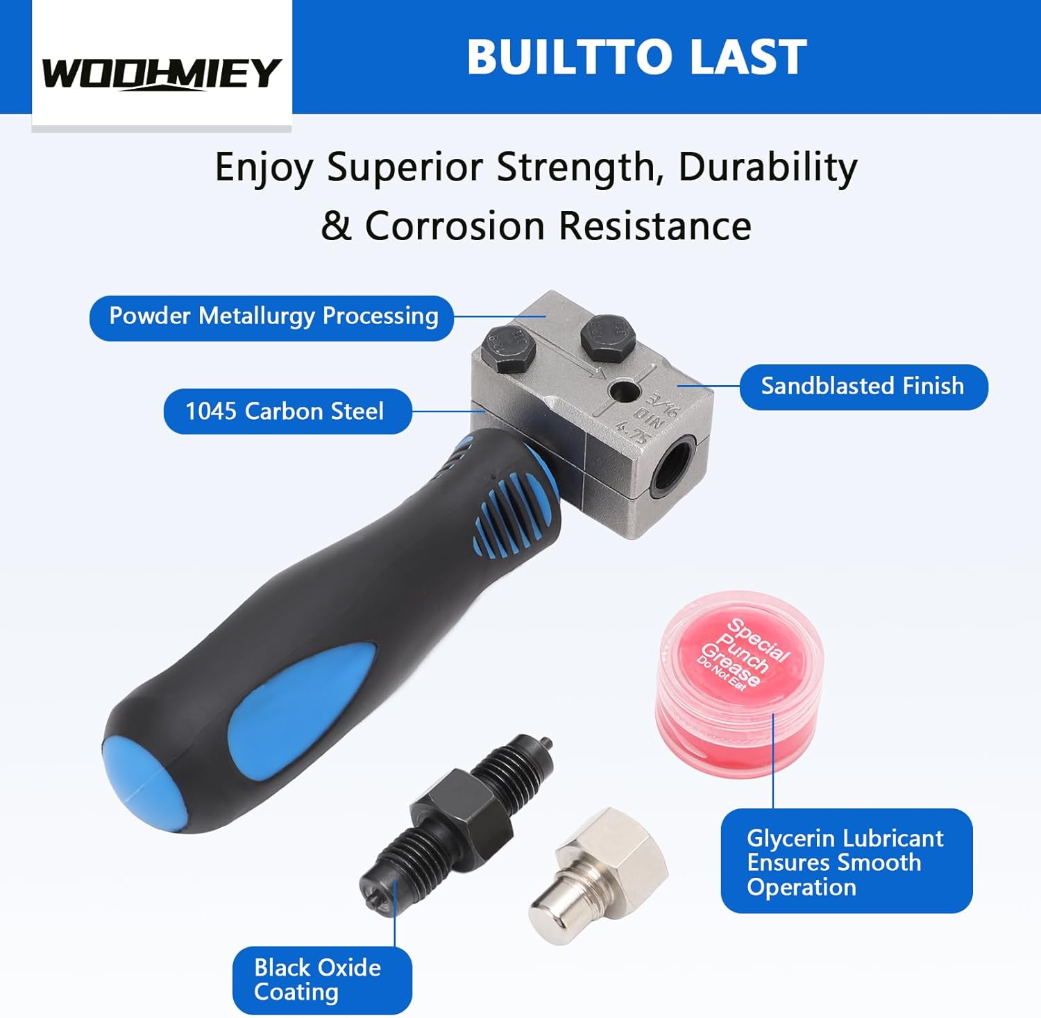 WODHMIEY 3/16In Double Flaring Tool, Metal Handheld Brake Line Double Flare Tool, for Motorcycle Automotive Truck image number 5