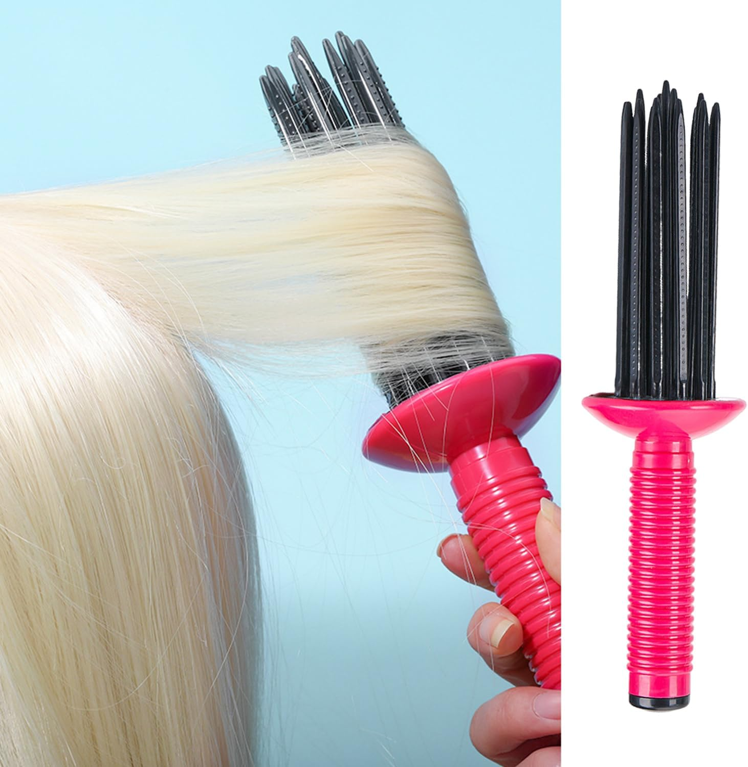 1 Curly Comb and 2 Hairpins, Hair Salon Tools, Hair Fluffy Comb, Portable Styling Comb