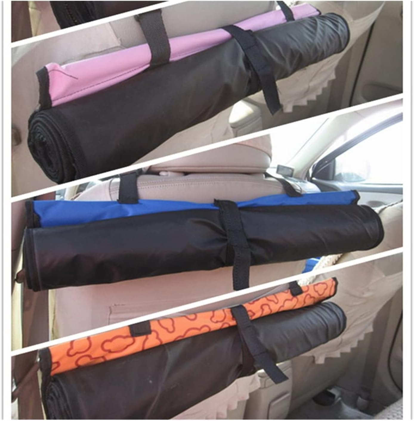 Dog Car Seat Cover Pet Carrier Dog Car Seat Cover Cushion Suspension Mattress Carrying Dog Travel Car Seat Bag Dog Hammock(Size:C-Blue Bones) image number 5
