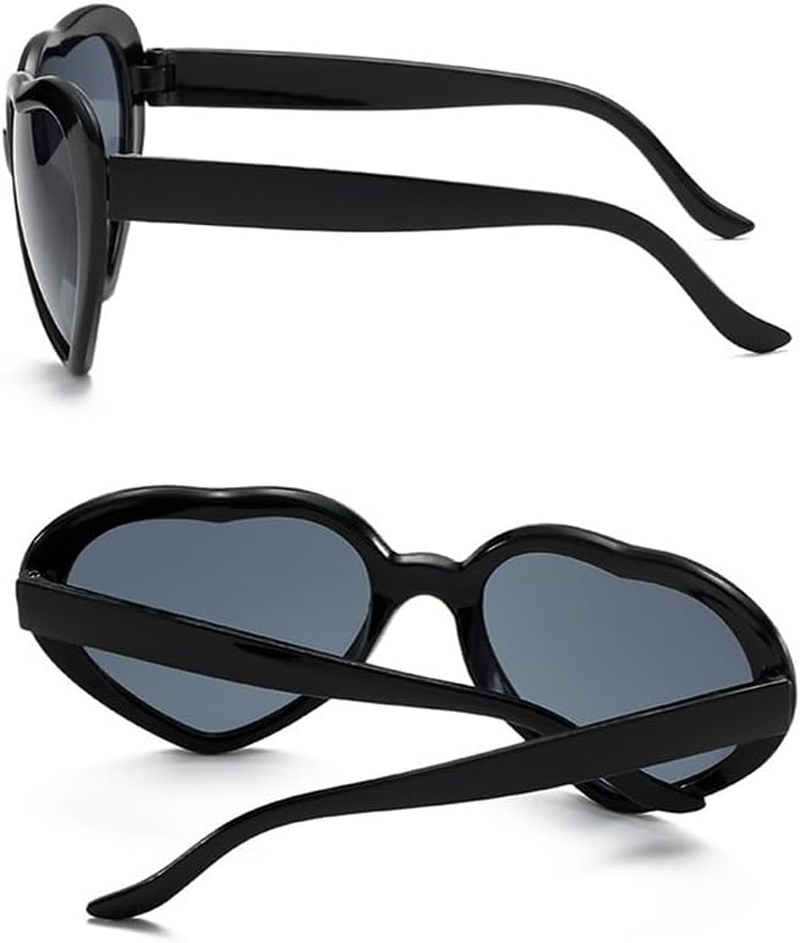 Armear Women Fashion Oversized Heart Shaped Retro Sunglasses Cute Eyewear UV Protection Polarized Sunglasses for Women Girls, a - Leopard, One Size Fit Most Women image number 3