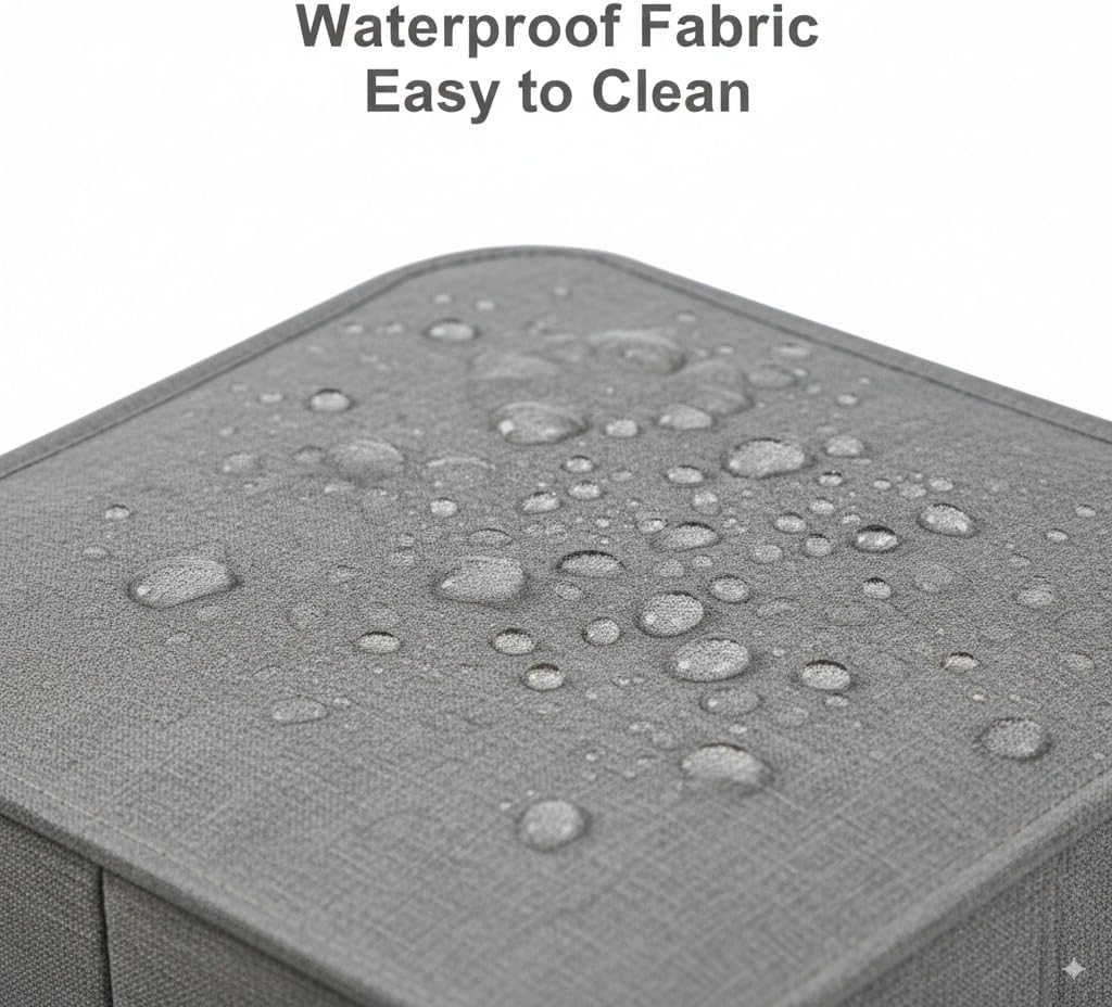 OKAM 100L Laundry Basket with Lid &ndash; Large Collapsible Clothes Hamper with Removable Inner Bag & Bamboo Frame &ndash; Waterproof Laundry Organizer for Bedroom, Bathroom & Laundry Room