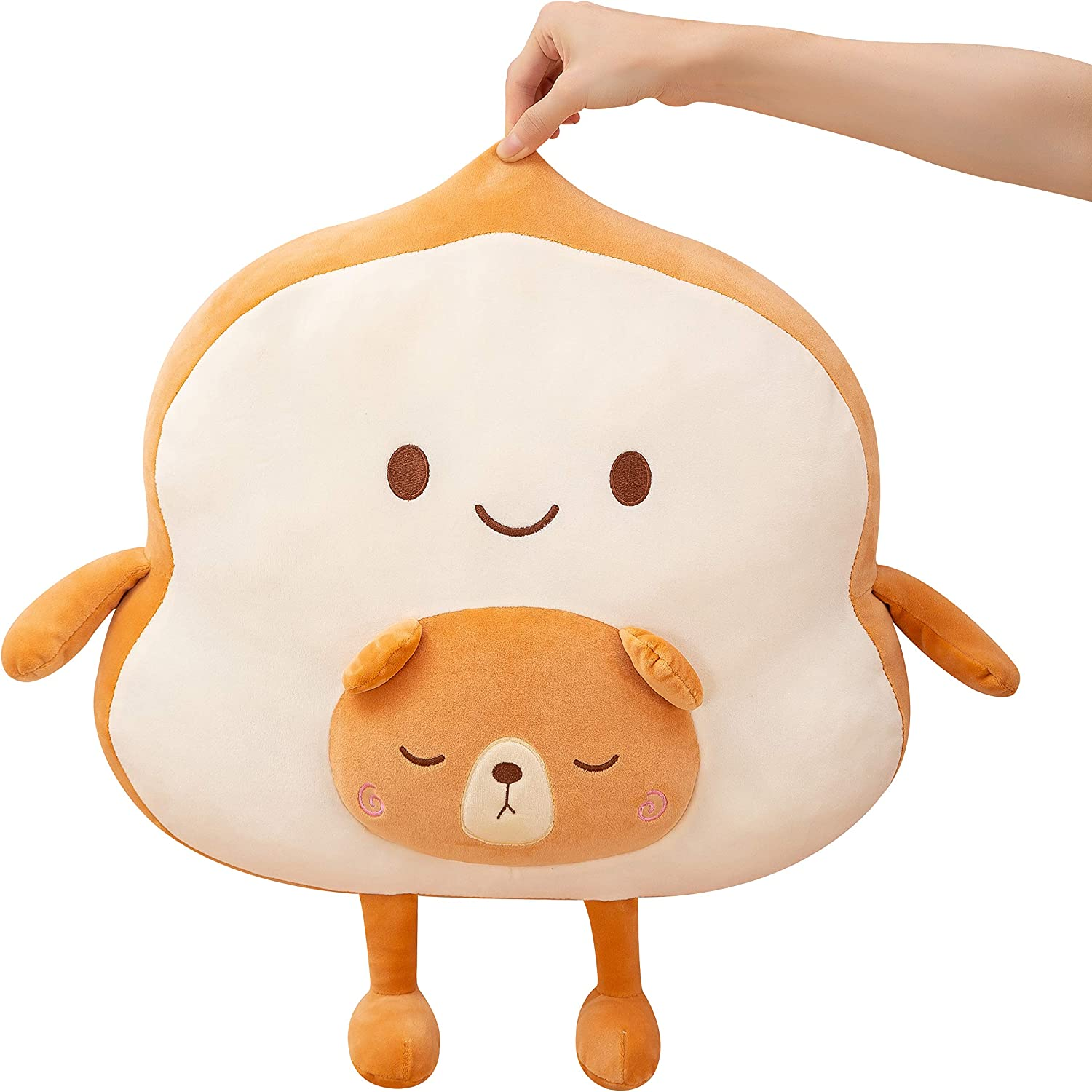 SQUISHY DOT Kawaii Stuffed Animal, Toast Plush Pillow, Cute Cushion, Throw Pillow, Stuffed Bread Plushie, Sliced Bread Toy, Cute Japanese Anime Plush Cushion
