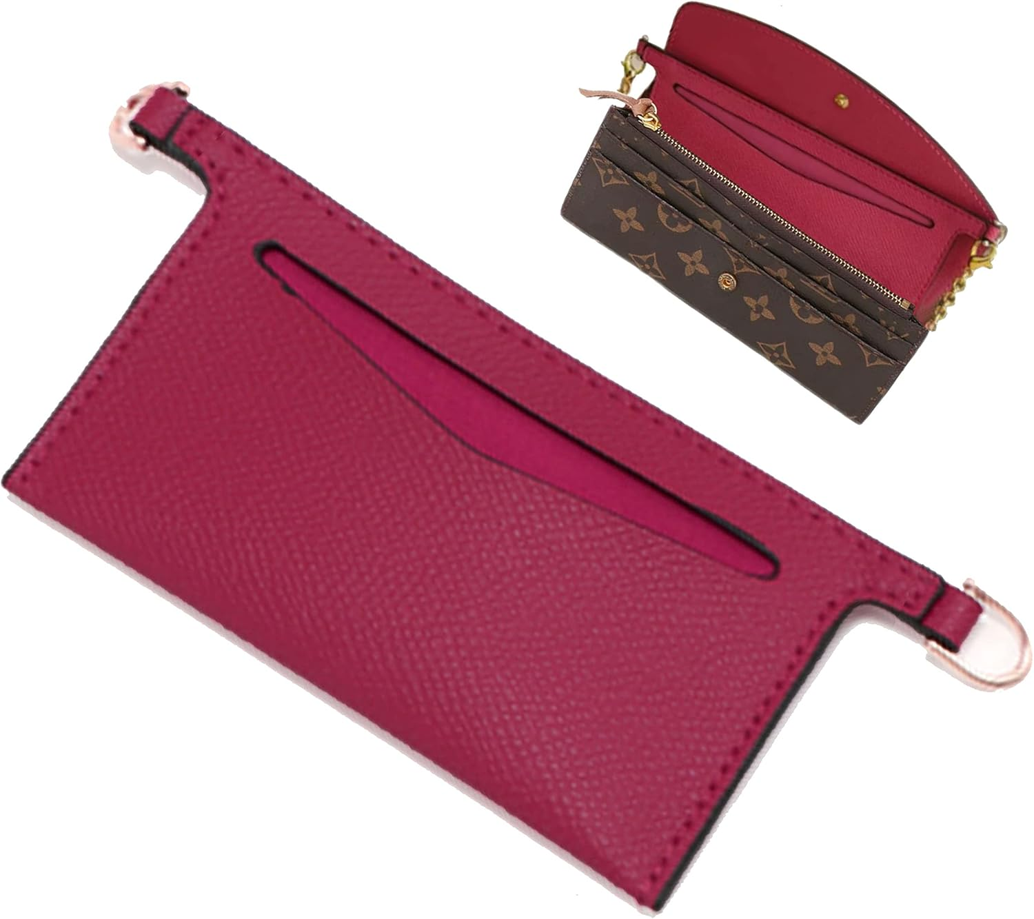 Lckaey Purse Kit Sarah Bag, Detachable Bag Inserted into Organizer Emily Wallet Diagonal Shoulder Bag