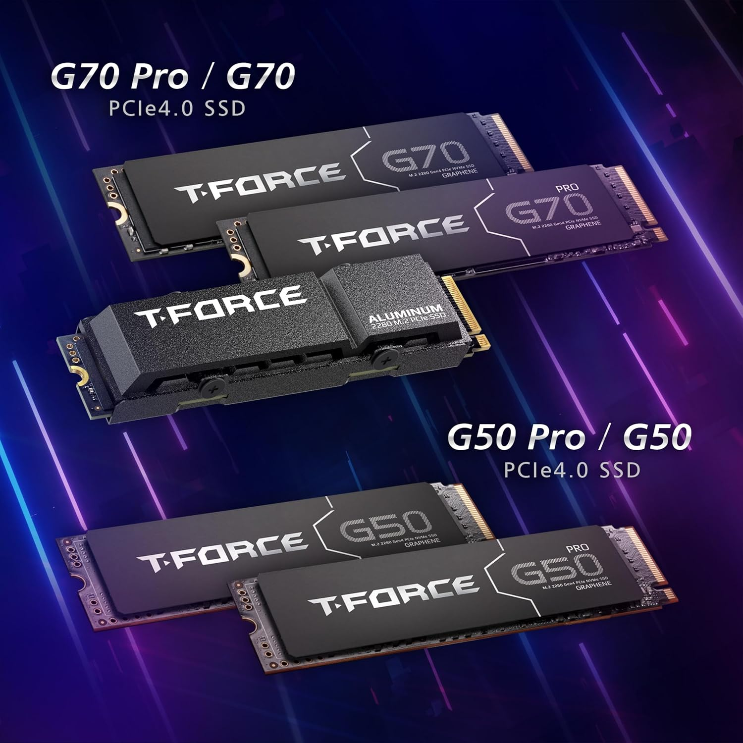 TEAMGROUP T-Force G50 1TB SLC Caching 3D TLC NAND Nvme Innogrit Pcie Gen4X4 M.2 2280 Gaming SSD with Ultra-Thin Graphene Heat Spreader Works with PS5 Read/Write 5000/4800 Mb/S TM8FFE001T0C129 image number 6