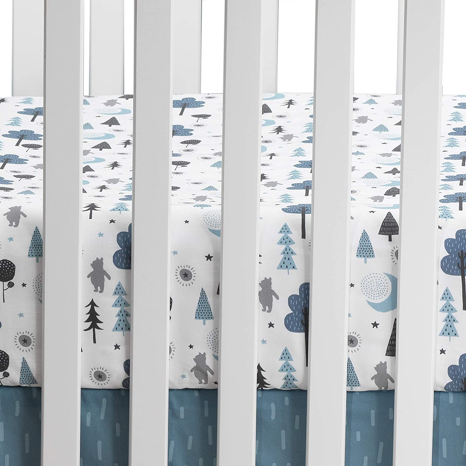 Lambs & Ivy Forever Pooh Fitted Crib Sheet, Multicolor