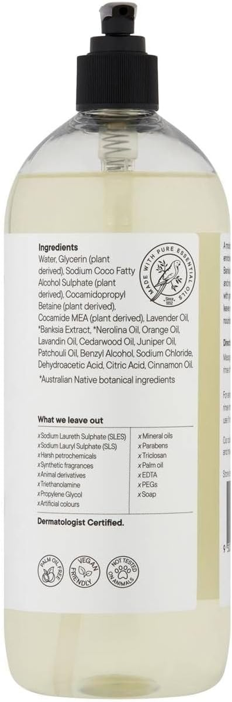 Bosisto'S Banksia Nerolina and Lavender Body Wash 1 Litre