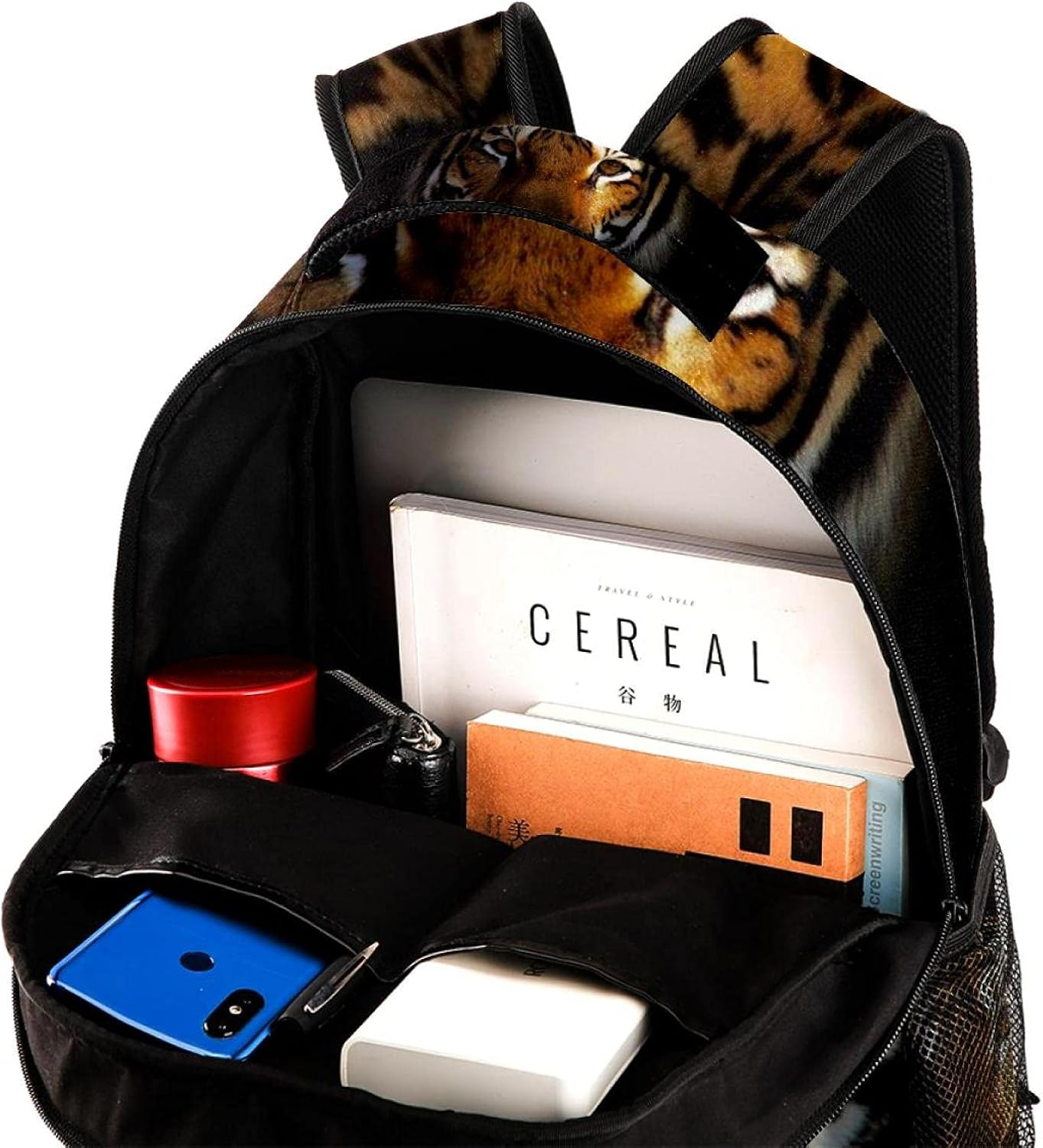 Animals Tiger Backpack Students Shoulder Bags Travel Bag College School Tote Backpacks image number 5