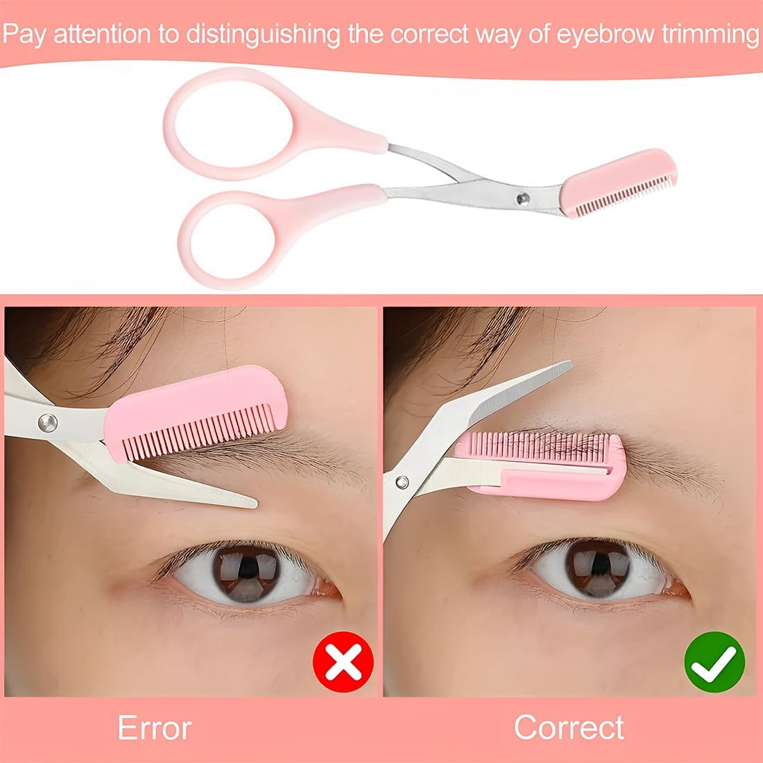 Pack of 3 Eyelash Comb with Protective Lid Eyelash Comb Eyebrow Eyelash Eyebrow Brush Double Sided Make up Eyelash Brush Eyebrow Brush with Comb for Women Cosmetic Tools image number 5