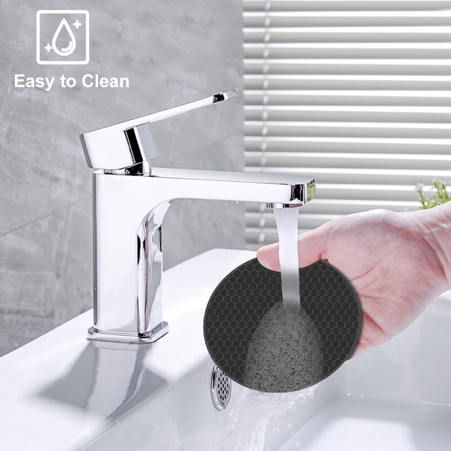 TENOC Silicone Non-Slip, Heat Resistant & Water-Trapping Trivet Mats for Water Glasses & Teacup & Coffee Cup & Dishes & Cookware, Multipurpose Kitchen Table Coaster, 3.5-Inch, Black image number 5