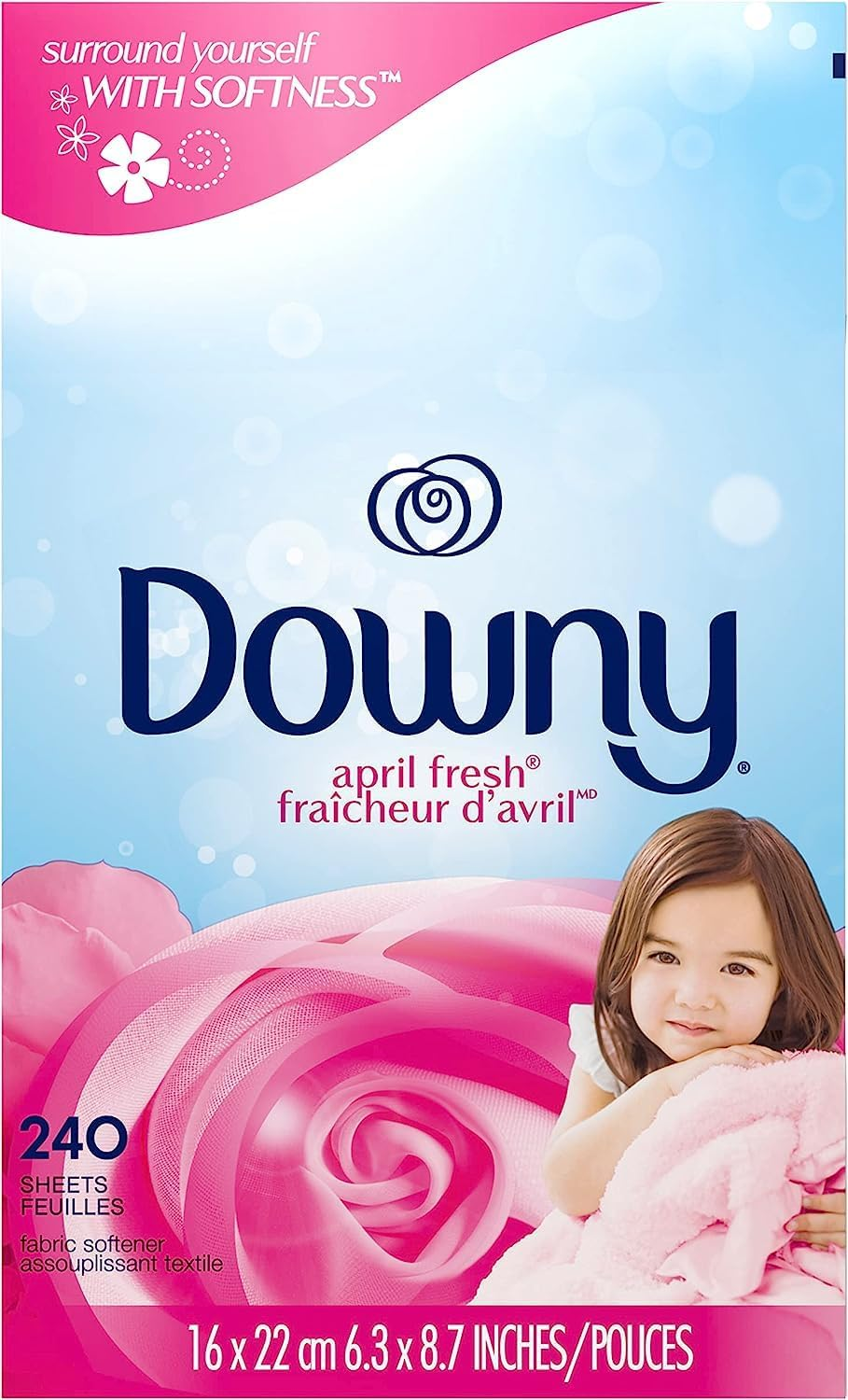 Downy April Fresh Fabric Softener Dryer Sheets 240 Count image number 1