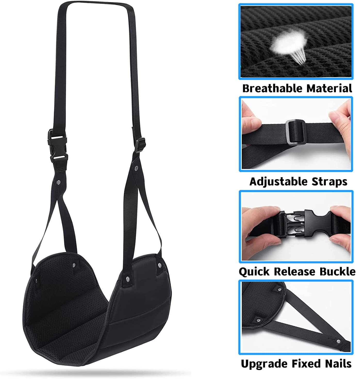 Airplane Footrest - Best Travel Essential, Airplane Travel Accessories, No Clashing Foot Hammock & Portable Plane Leg Rest, Provides Relaxation and Comfortable for Long Flight image number 6