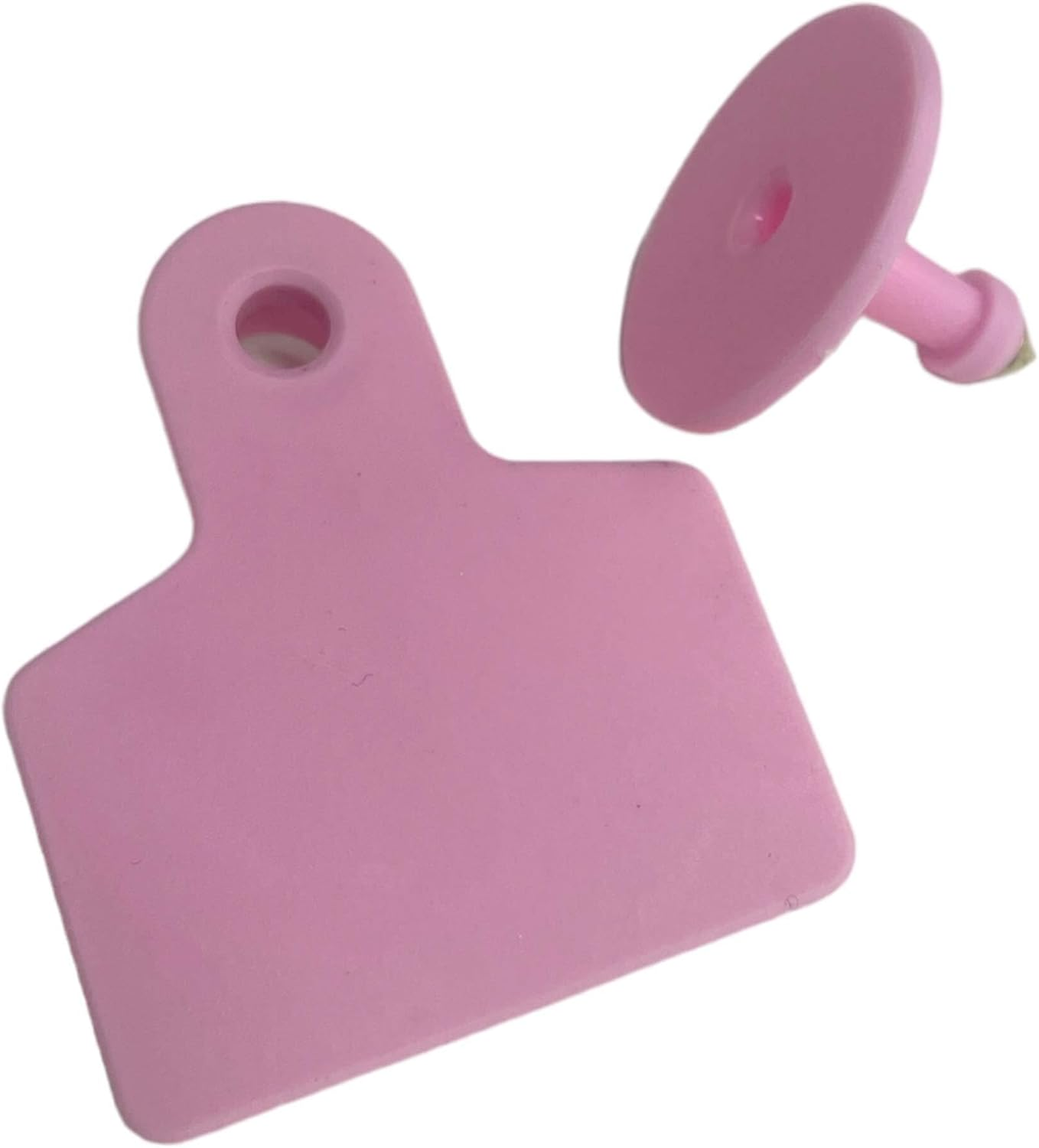 100X Cattle Ear Tags 5X4Cm Set - Small Pink Blank Sheep Pig Livestock Label image number 3