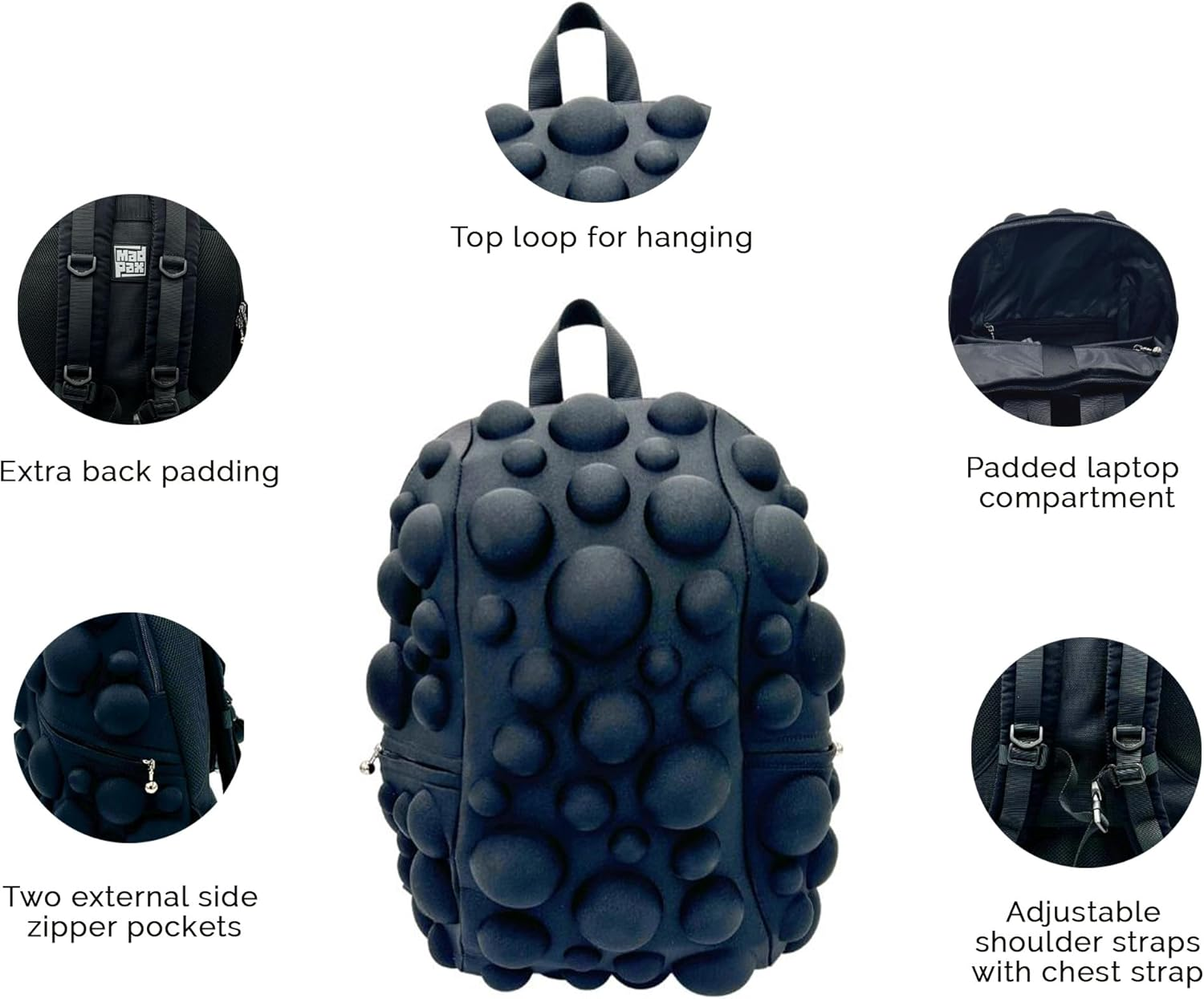 Madpax Bubble Backpack - Ultra Smooth Nylon Backpack - Backpack for Kids with Adjustable Straps image number 1