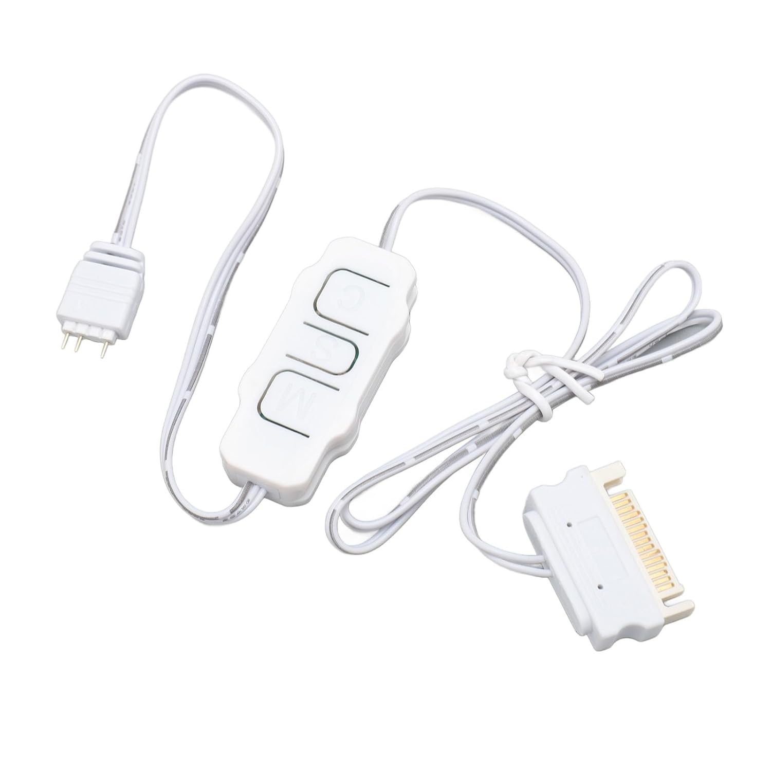 ARGB Controller, Power Supply 5V 3 Pin Professional Stable Performance ARGB Light Stripe Controller for DIY ARGB Devices for Air Cooled Radiators (White) image number 4