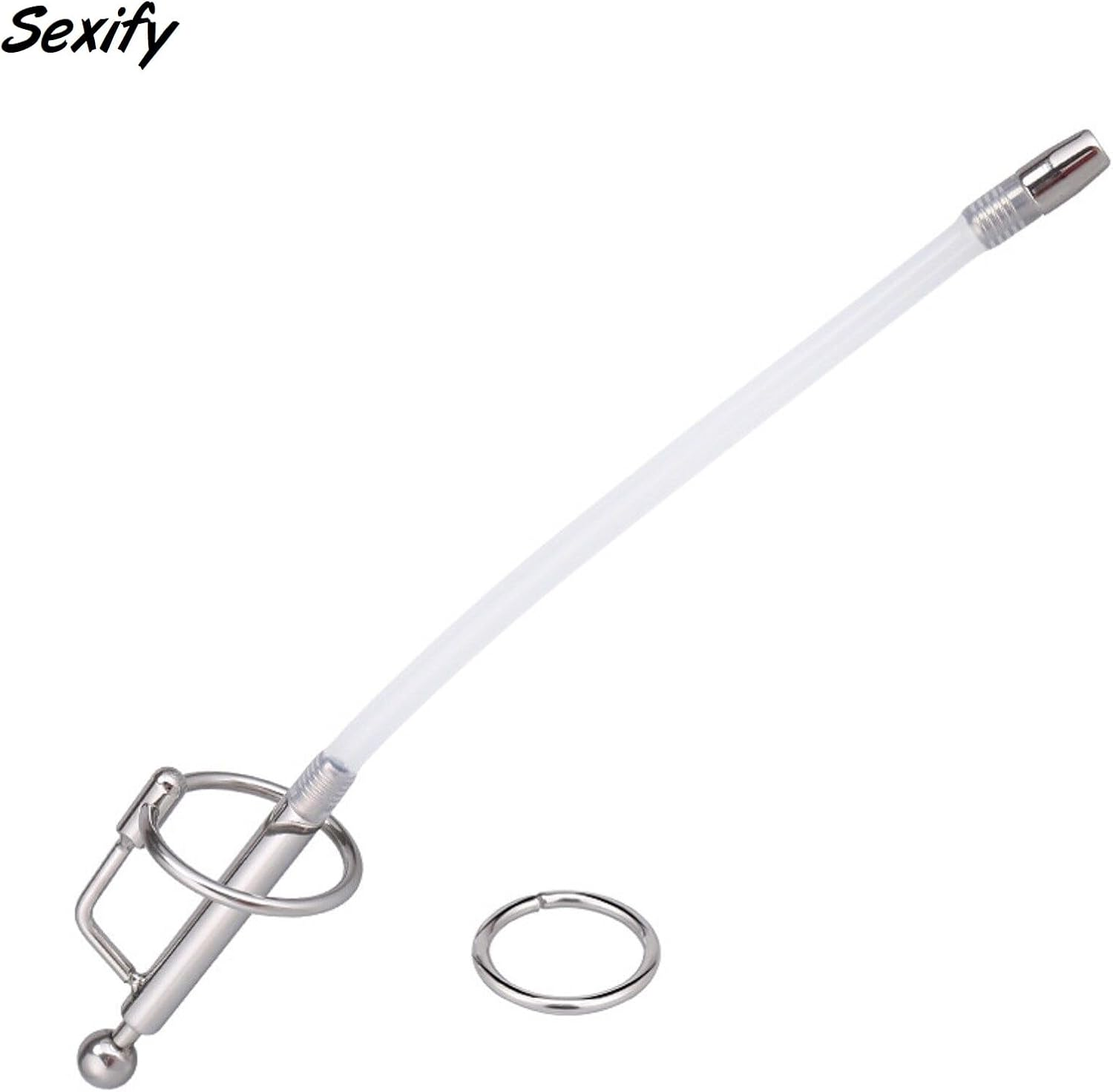 Stainless Steel Urethral Sounds Cum Thru Flexible Long Deep Penis Plug Ring Urethra Masturbation Rod Set Sounding Stimulation for Beginner Metal Dilator Sex Toy image number 3