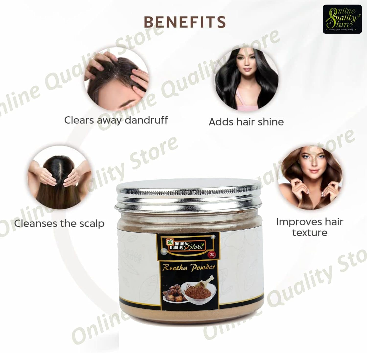 Online Quality Store Herbal Reetha Powder, 150G image number 1