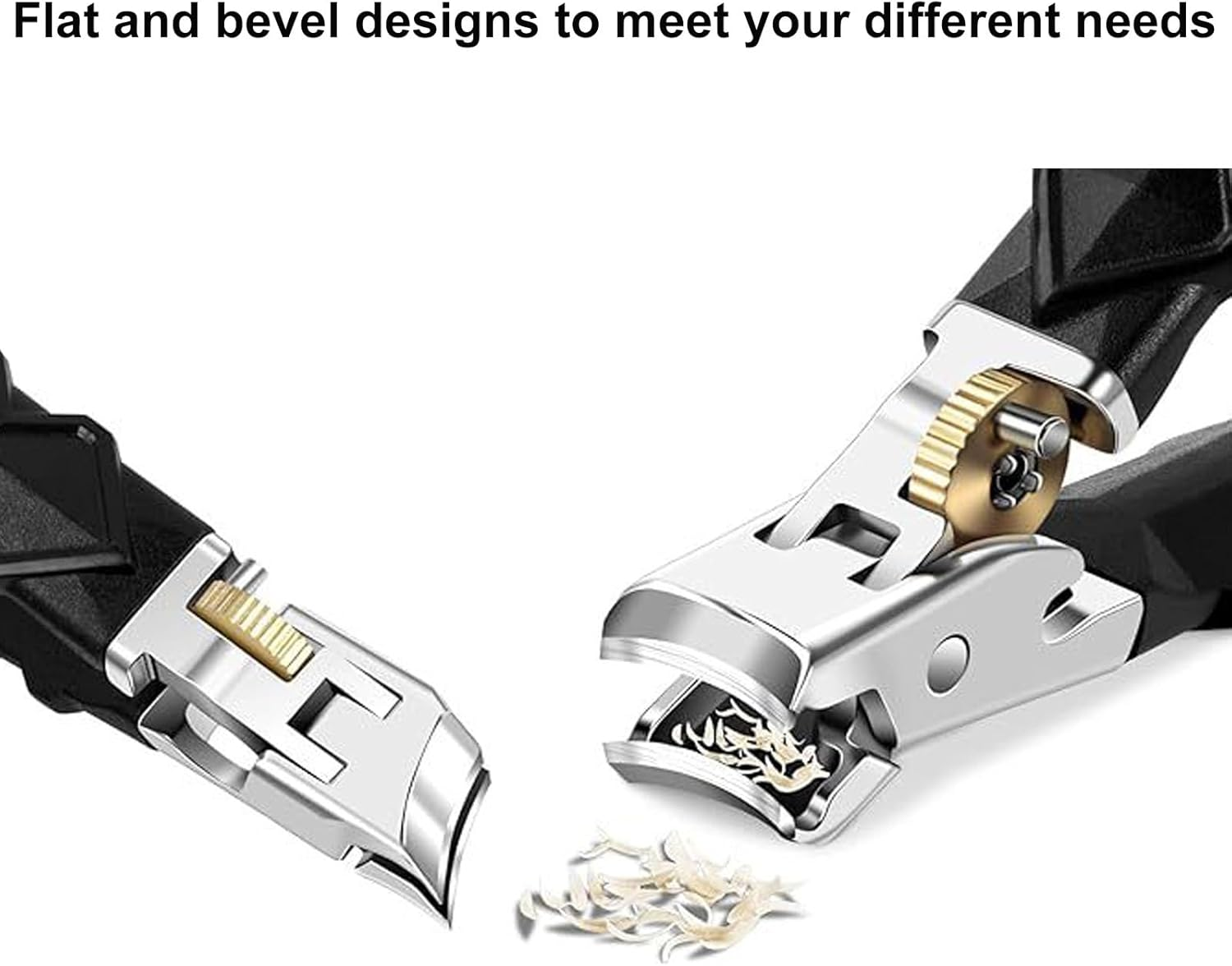 Zoerely Orthoclip, Funfany Orthoclip, Vianys Orthoclip, Double Configuration of Oblique and Flat Mouth, Stainless Steel Nail Clippers with Safety Lock for Thick Nails(Oblique Mouth*2) image number 4