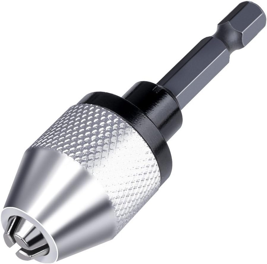 Hymnorq 1/2-Inch Keyless Drill Chuck with SDS plus Shank Adapter &ndash; 1.5-13Mm (1/16" - 1/2") Capacity, 1/2-20UNF Mount &ndash; Heavy Duty All-Metal Self-Tightening Converter for Rotary Hammers