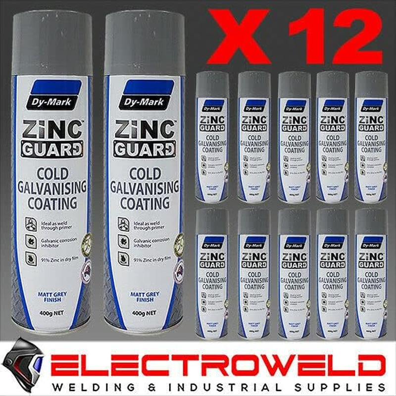 Dy-Mark Zinc Guard Spray Cans Cold Galvanising Coating Metal Protection Primer Dymark Professional Metallic Paint Rust anti Corrosive Remover (1 X 400G Can) image number 5