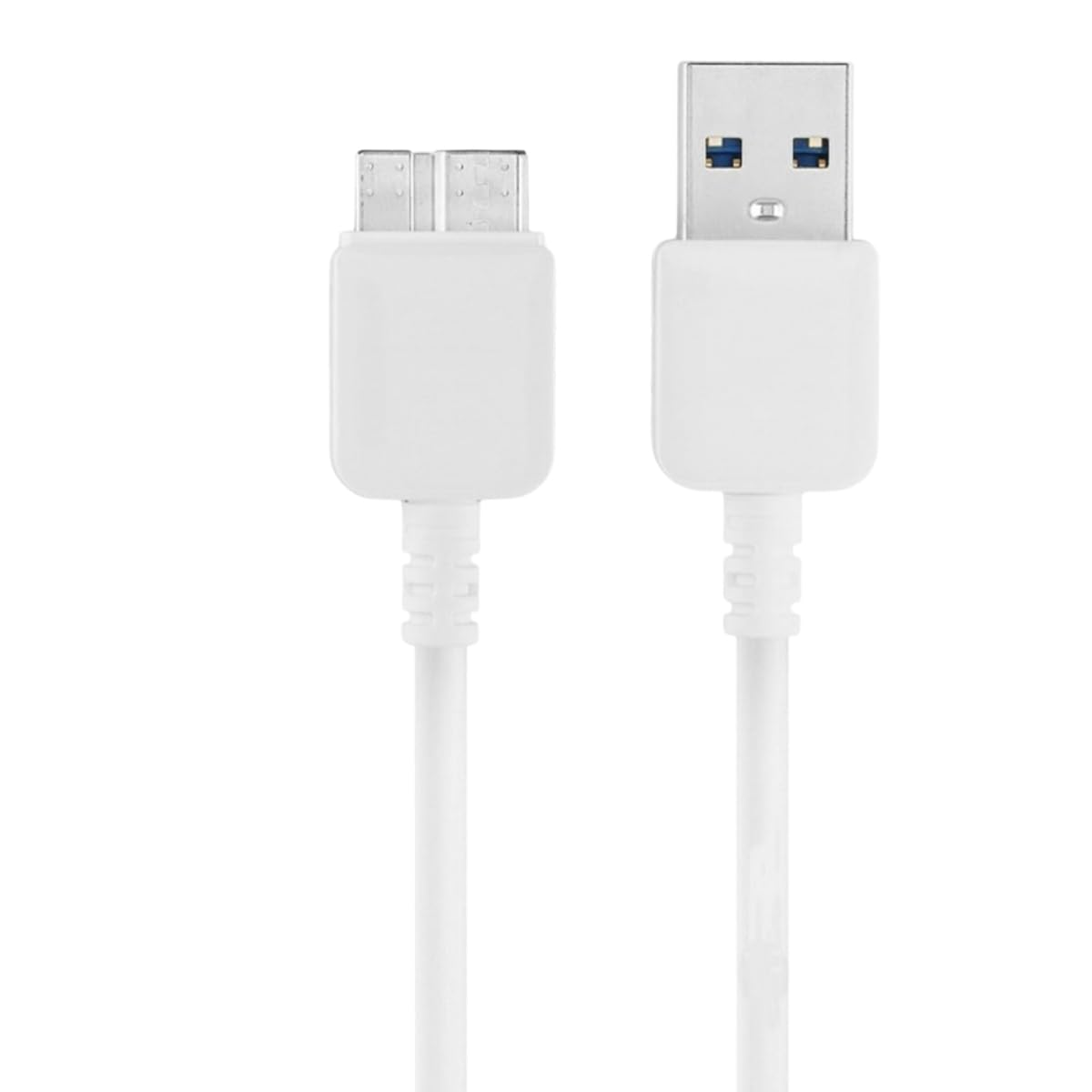 Sam&Johnny 3.3Ft USB 3.0 Data Cable for Note 3 N9000 Charging Cable WD Toshiba Seagate External Hard Drive Cable - White image number 4