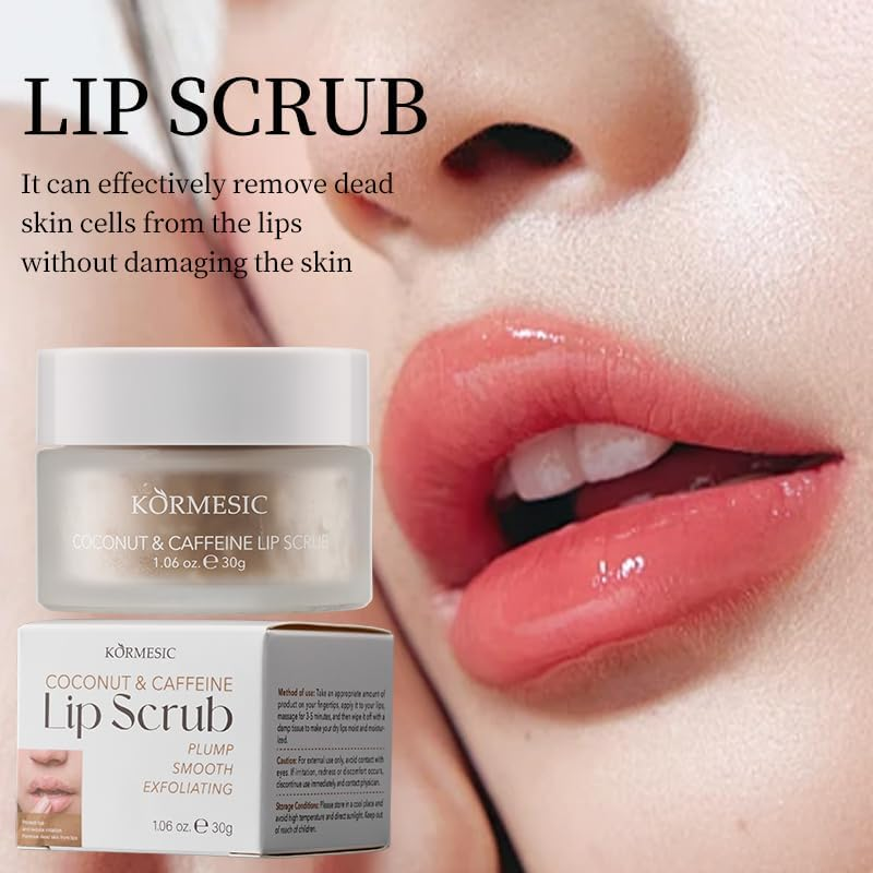Lip Scrub with Coconut and Caffeine, Exfoliating and Plumping Treatment - 30G image number 1