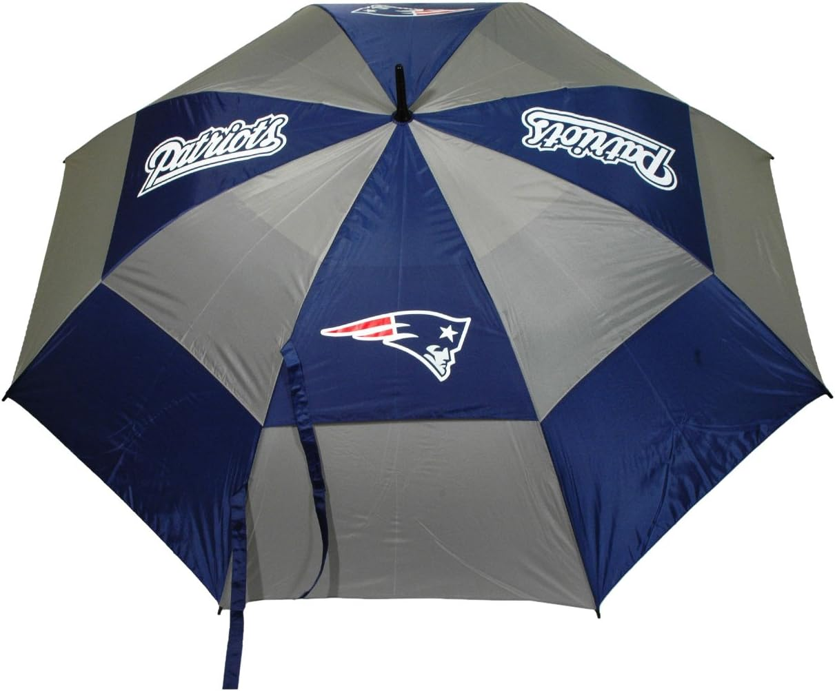 Team Golf NFL 62" Golf Umbrella with Protective Sheath, Double Canopy Wind Protection Design, Auto Open Button