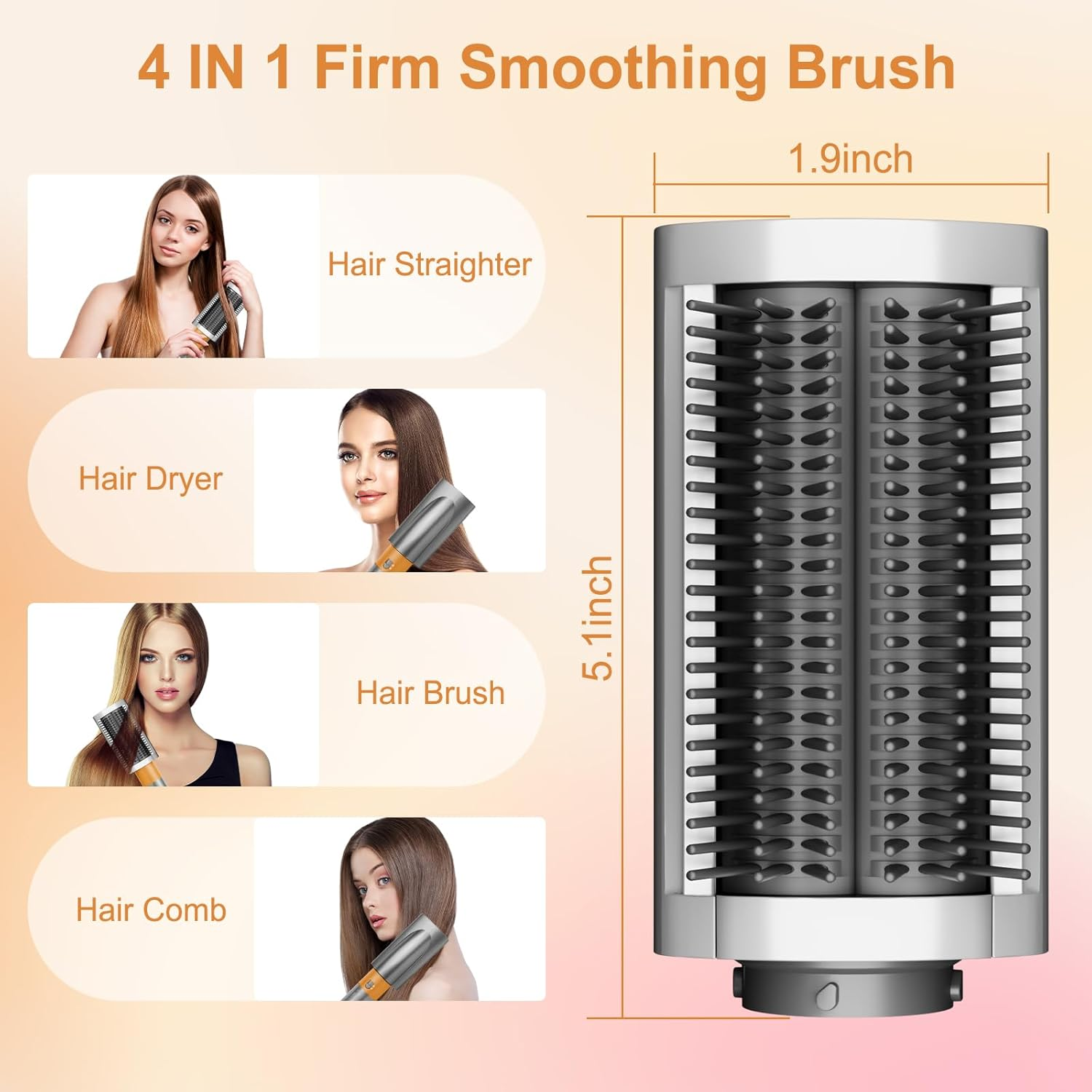 Firm Smoothing Brush for Dyson Airwrap, Hair Stying Drying Comb for Frizee-Prone Hair to Smoothing and Straight, Replacement Attachment for Part No.971892-08 image number 3