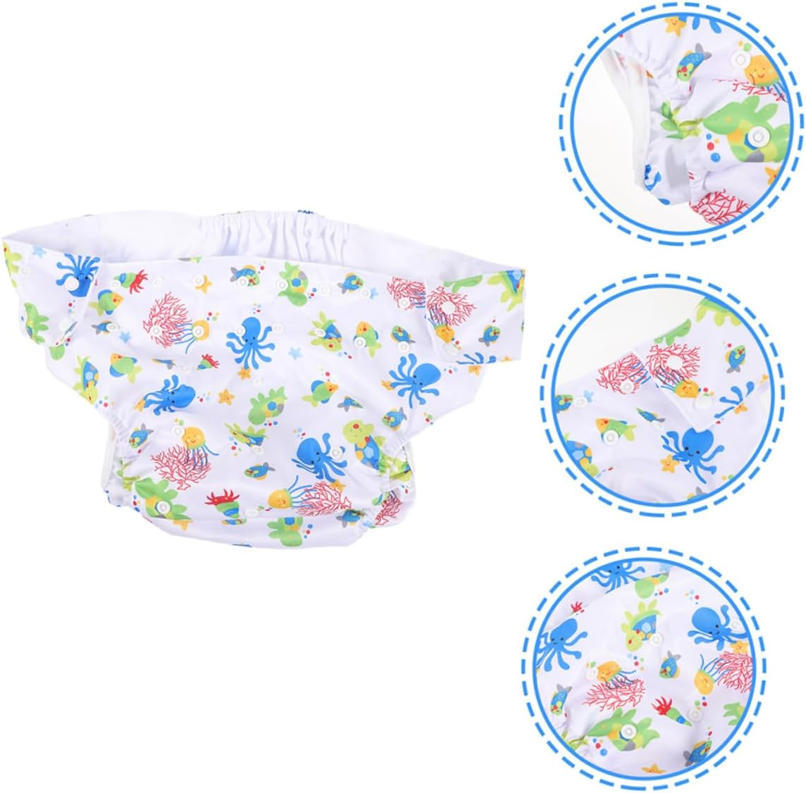 Generic 2Pcs Diapers Reusable Diapers Cloth Diapers Care Diapers Adjustable Pants Adults Diapers Mens Diapers Polyester image number 6