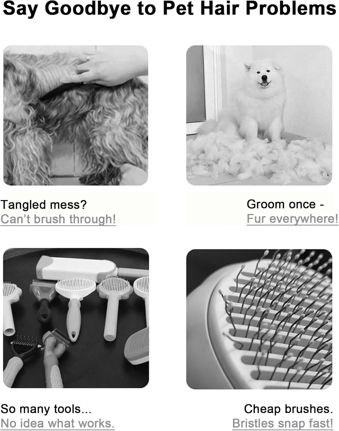 Adjustable Pet Grooming Brush for Cats and Dogs &ndash; Self-Cleaning Slicker Comb, No Hair Clogging, One-Click Fur Removal, Gentle Dematting & Undercoat Care for Long & Short Hair image number 5