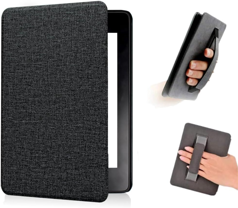 T Tersely Slimshell Case Cover with Hand Strap Belt for 7" All-New Kindle Paperwhite 12Th 2024 or Kindle Colorsoft 2025 1St Signature Edition, Magnetic Shell Cover, Magnetic Shell Cover - Wavy