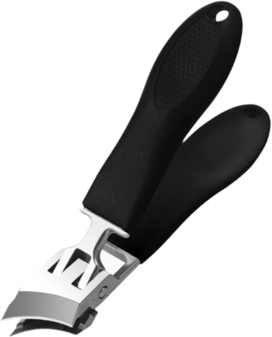 Angled Nail Clippers, Wide Opening for Elderly, Large - Stainless Steel Nail Clippers for Men, Thick Nails, Black image number 4