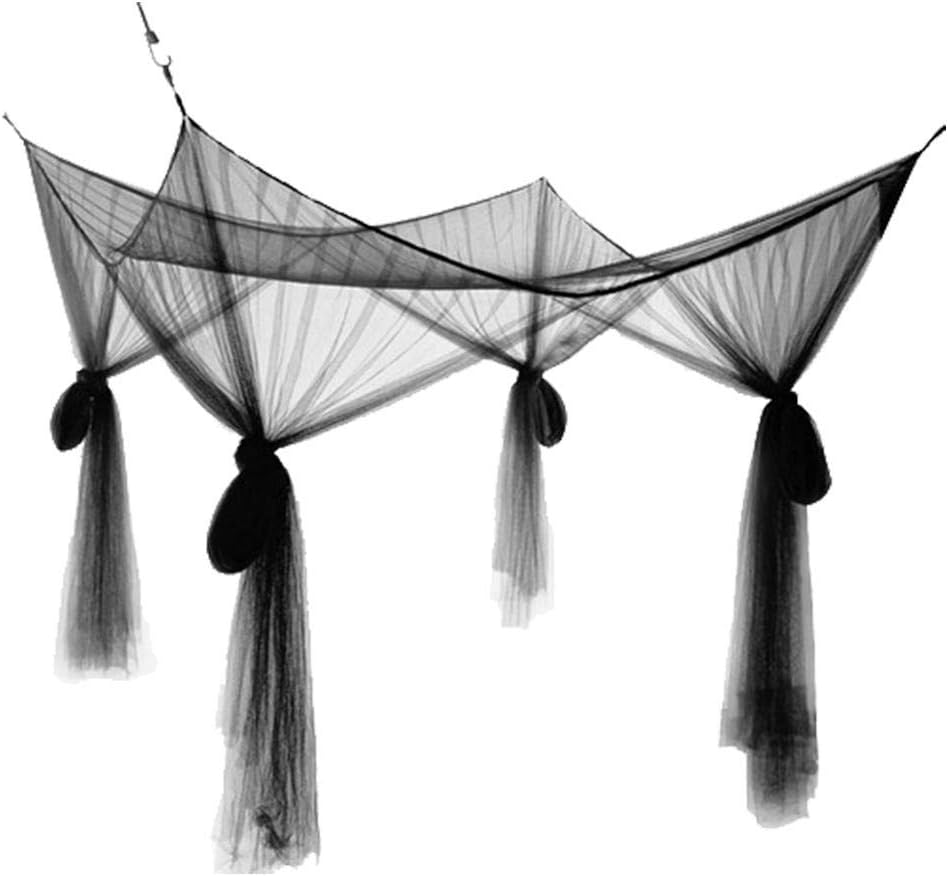 Foldable Mosquito Net, Canopy Mosquito Net, Folding Universal Size for Full to King Size Bed Covering Beds(Black)