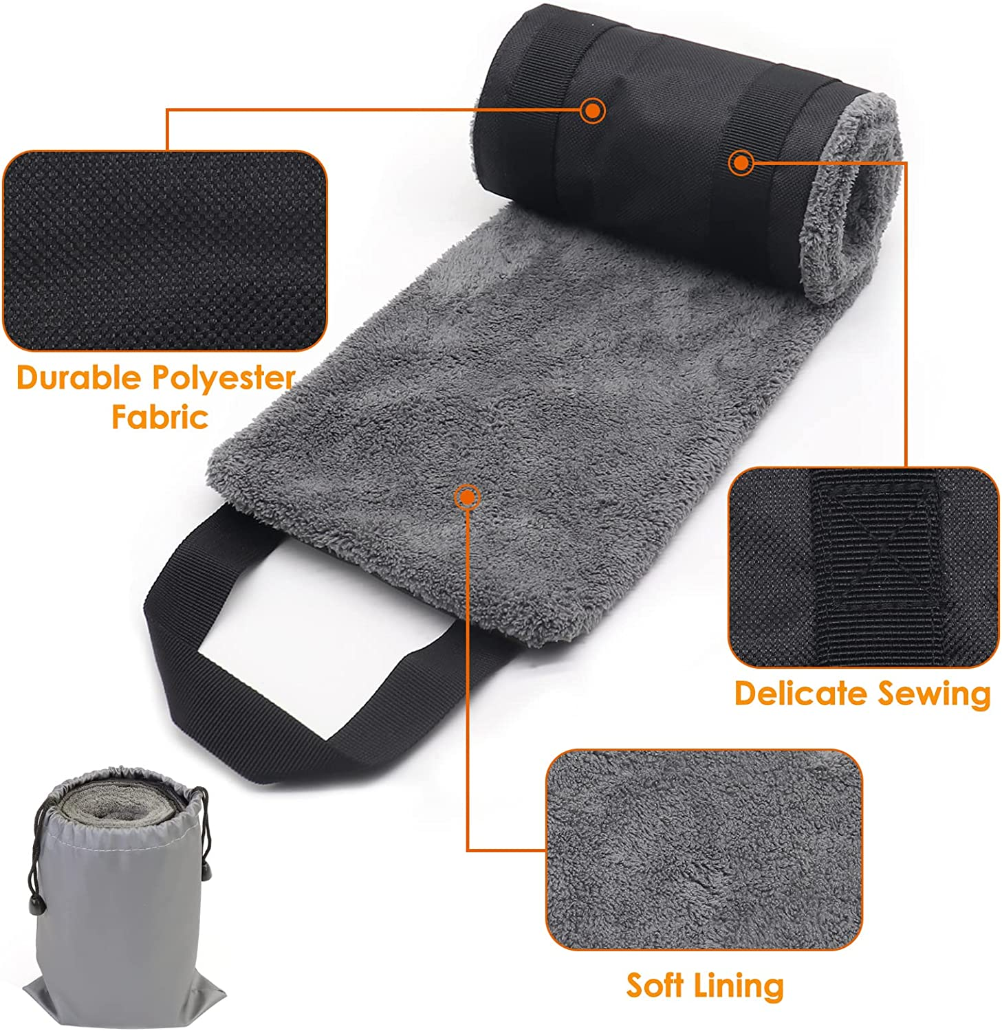 Dog Lift Support Harness Worthplanet 15 X 120Cm Portable Dog Sling for Back Legs Hip Support Harness to Help Lift Dogs Rear for Rehabilitation and Walking for Disable Injured Elderly Pet W280007 image number 5