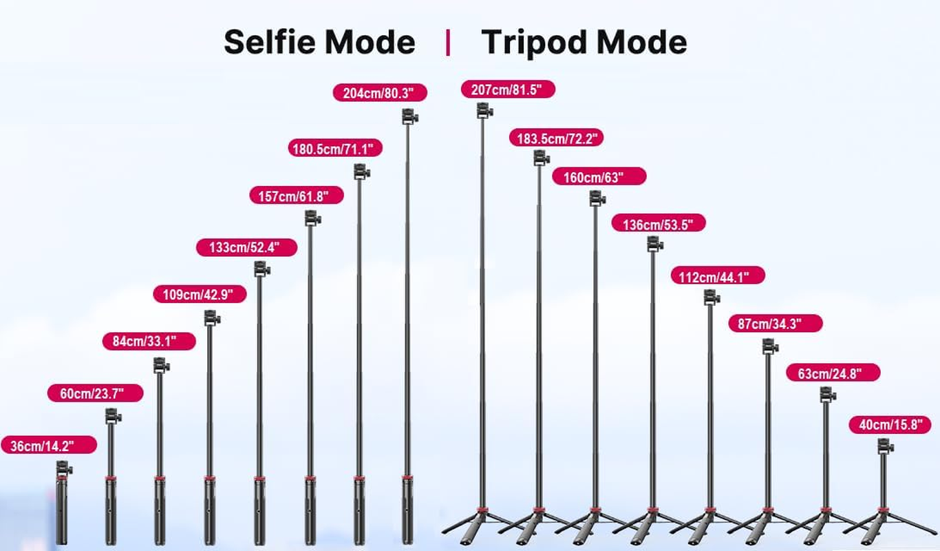 81'' Osmo-Mobile Floor Tripod-Stand Holder for DJI Osmo Mobile SE 7P 7 6 5 4 / Osmo-Pocket 3 2 1 / Osmo Action 5 Pro 4 3 2 1 image number 2