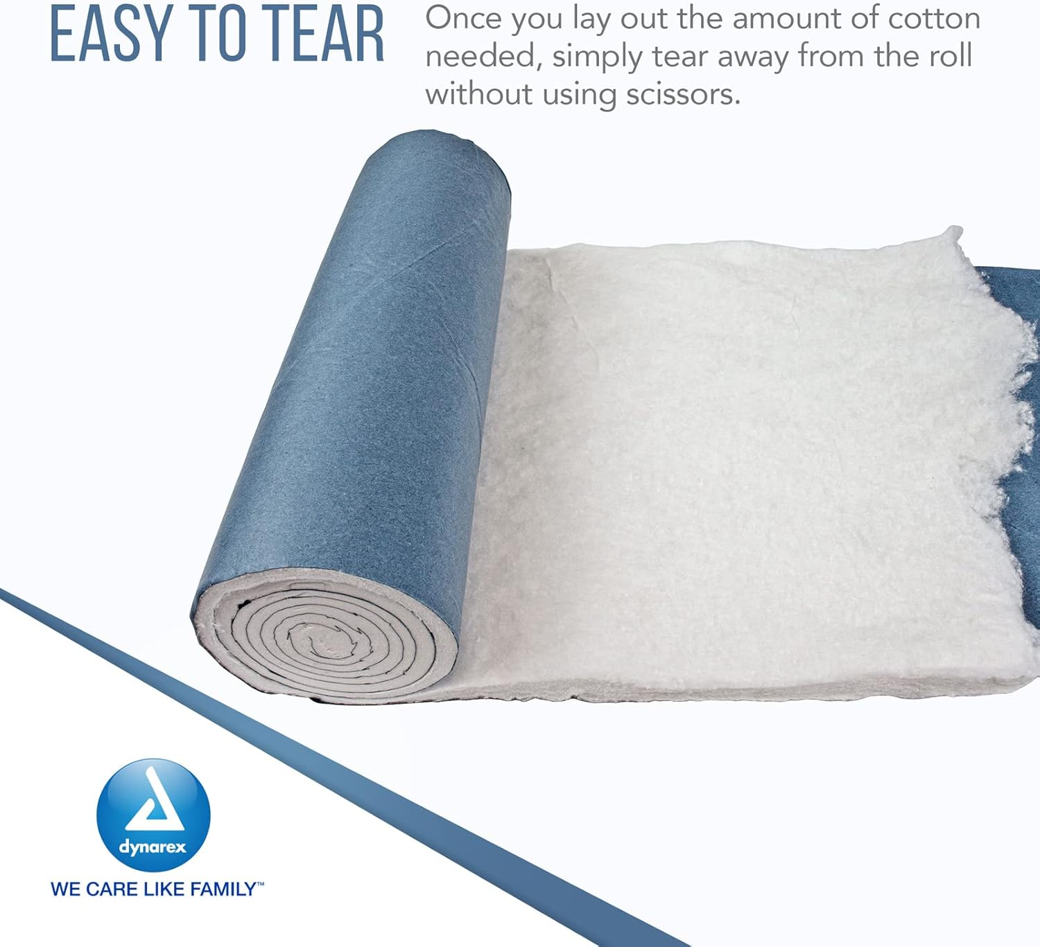 Dynarex Cotton Roll &ndash; Non-Sterile, Soft and Absorbent Cotton in an Easy to Tear & Use Roll, 1-Pound, 12&rdquo; X 56", White, 1 - Dynarex Cotton Roll image number 6
