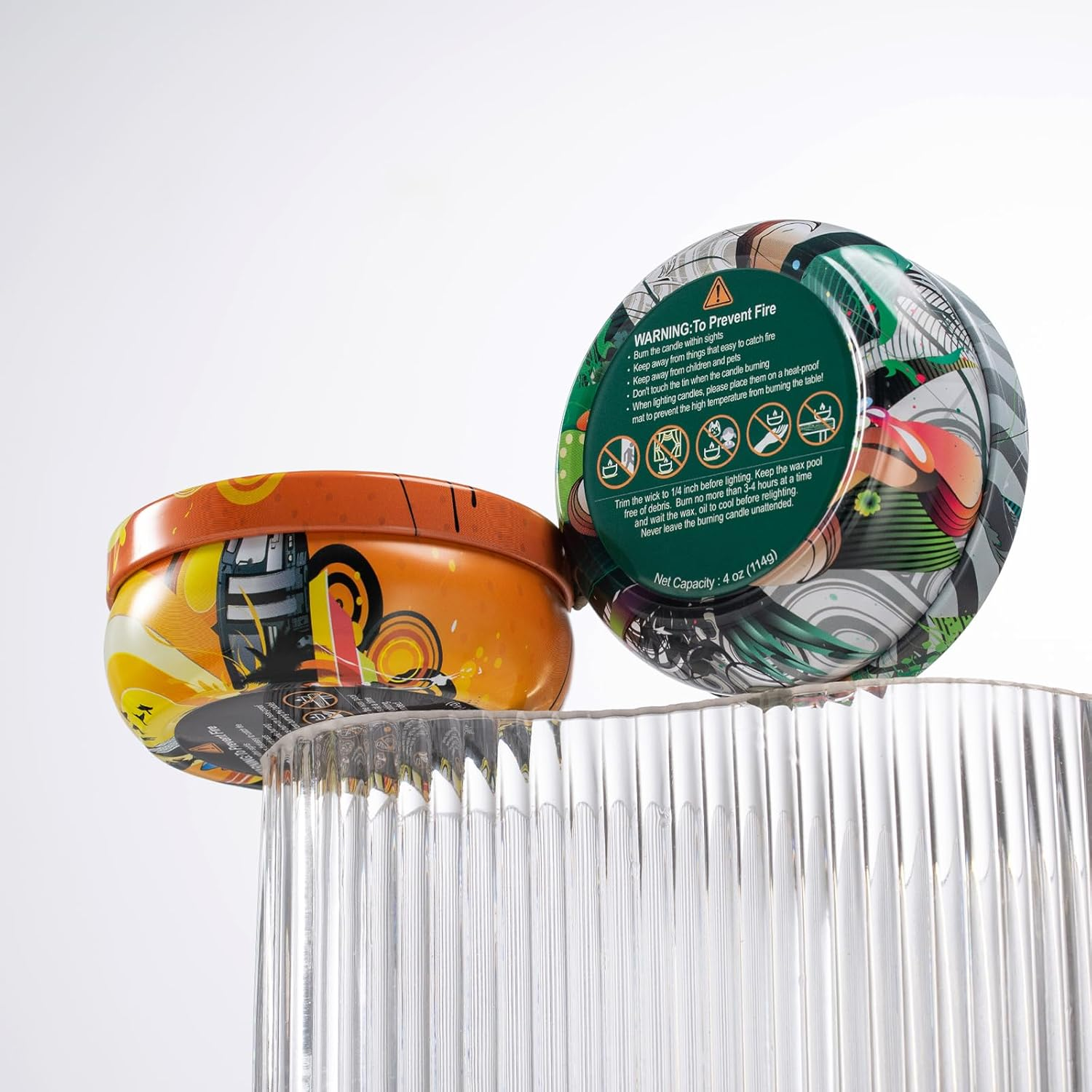 Opeshar Upgrade 24 Pieces 4Oz Large Caliber Candle Tins, Empty Candle Jars, round Container with Lids,Includes Pre-Cut Wicks, Wicks Holder for DIY Candle Making image number 5