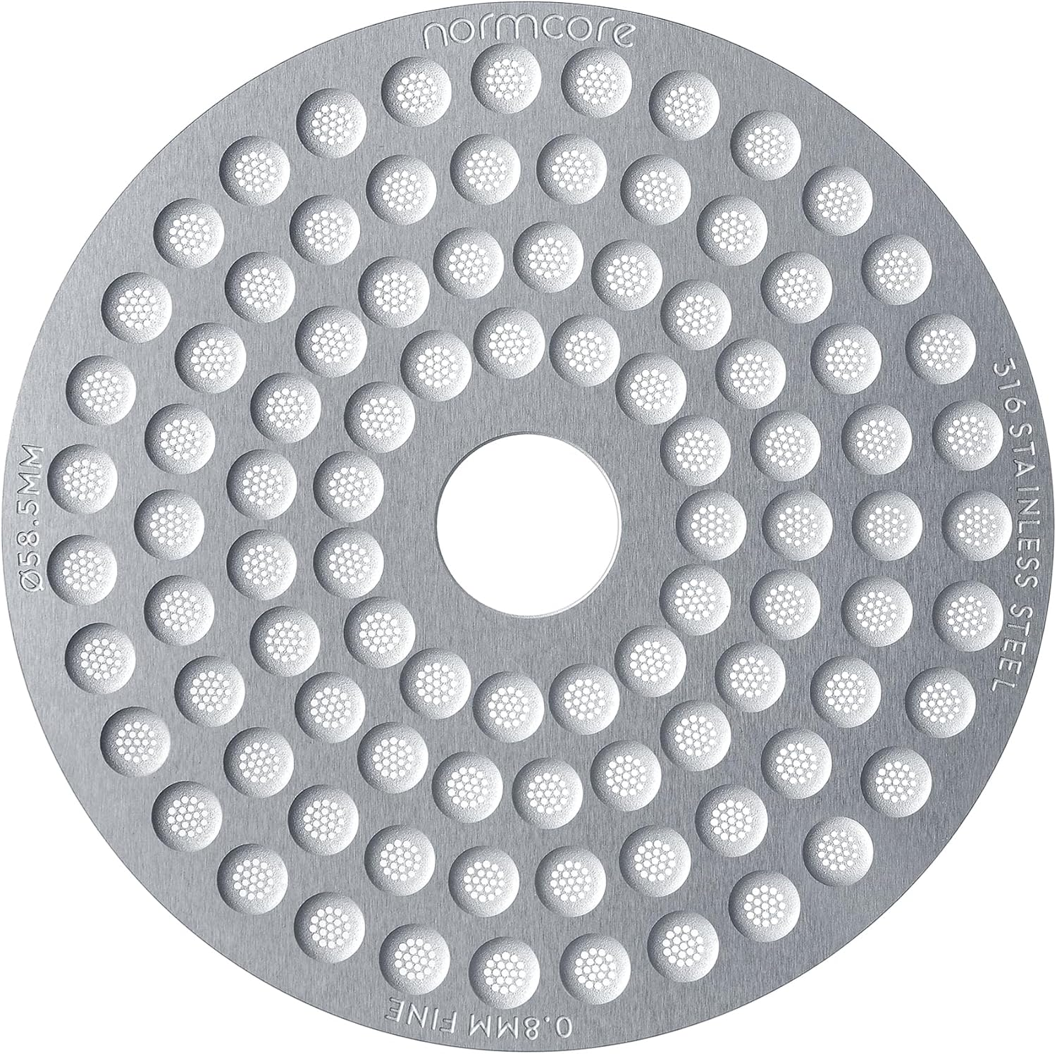 Normcore 53.3Mm Puck Screen, 0.8Mm Thickness, Lower Shower Screen, Reusable Metal Filter for Breville Sage 54Mm Portafilter Basket, 316 Stainless Steel