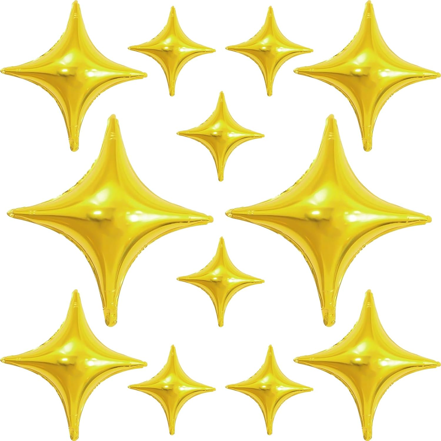 4D Foil Balloons - 22, 15, 10 Inches Silver round Helium Balloons for Baby Shower, Birthday, Party, Decoration, Weddings, Anniversaries