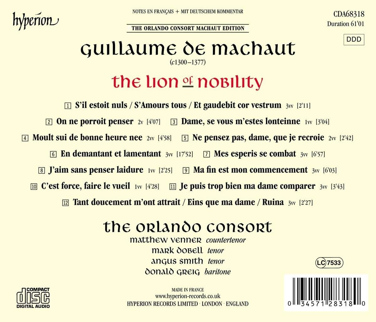 Machaut: the Lion of Nobility image number 1