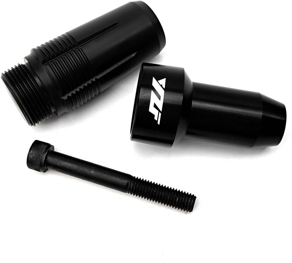 MOWOK for Yamaha R3 YZFR3 YZF-R3 R3 2015-2019 2020 2021 2022 2023 2024 2025 Motorcycle Accessories Aluminum Crash Protector Pad Falling Protection Frame Sliders Exhaust Slider (Black, 1 Pc) image number 1