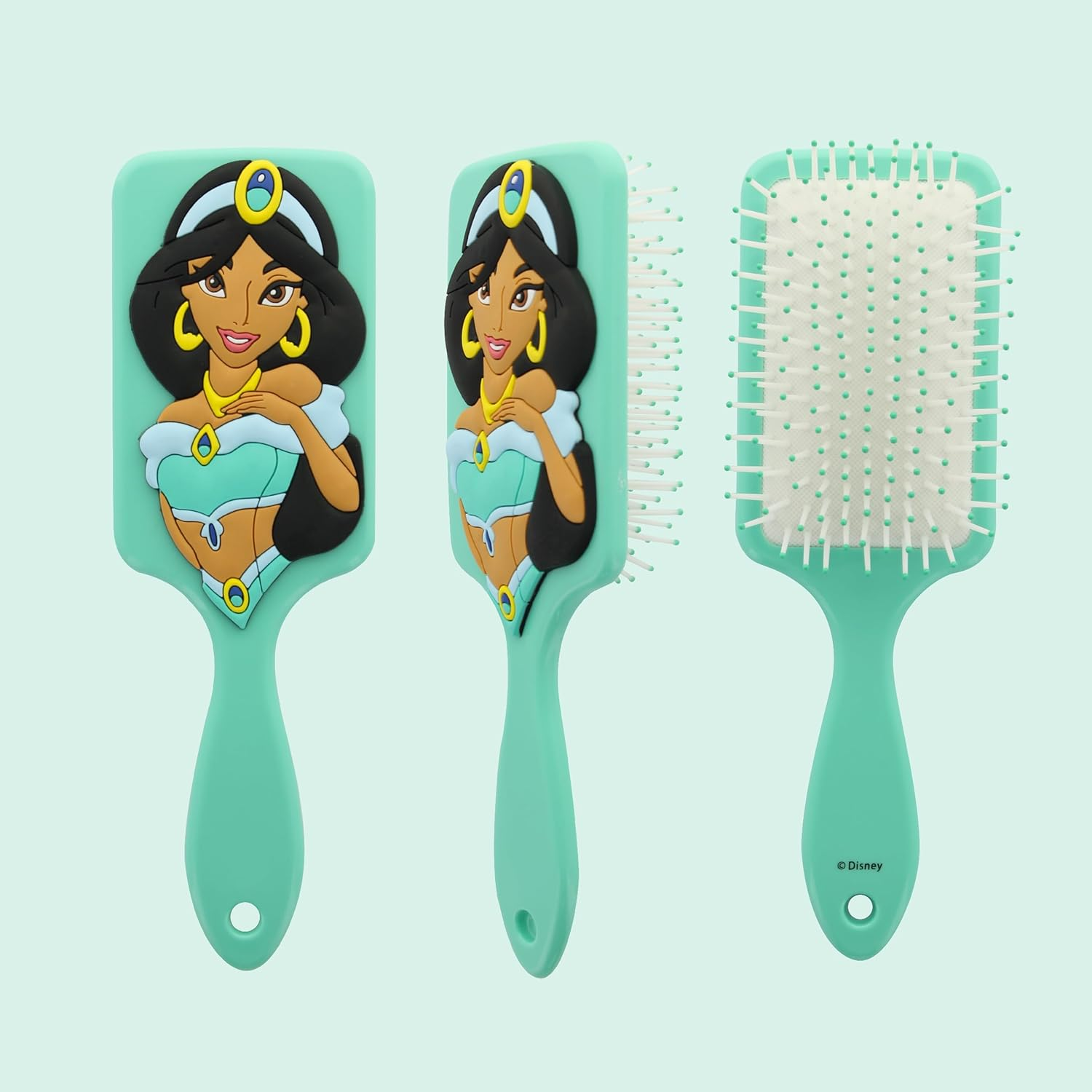 Disney Princesses - 3D Jasmine Silicone Hair Brush - Princess - All Hair Types image number 3