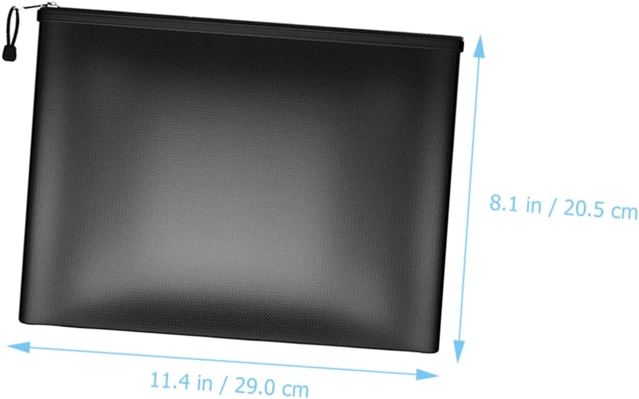 Veemoon Fireproof Waterproof Document Bag 29X20.5Cm Zipper Money Pouch Fireproof Document Organizer for Office and Home Security Storage image number 1