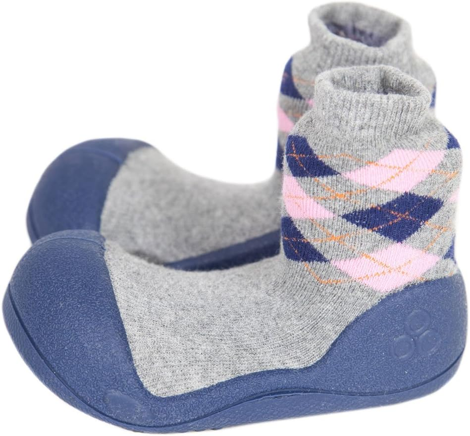 Attipas Argyle Baby Walker Shoes, Navy, Medium image number 4
